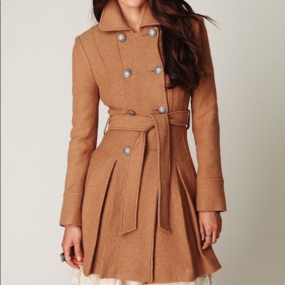 Free People Double Breasted Wool Coat